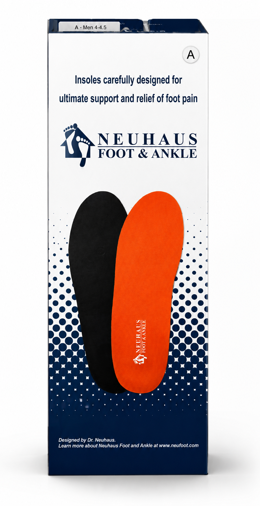 NeuSteps orthotic insoles product packaging